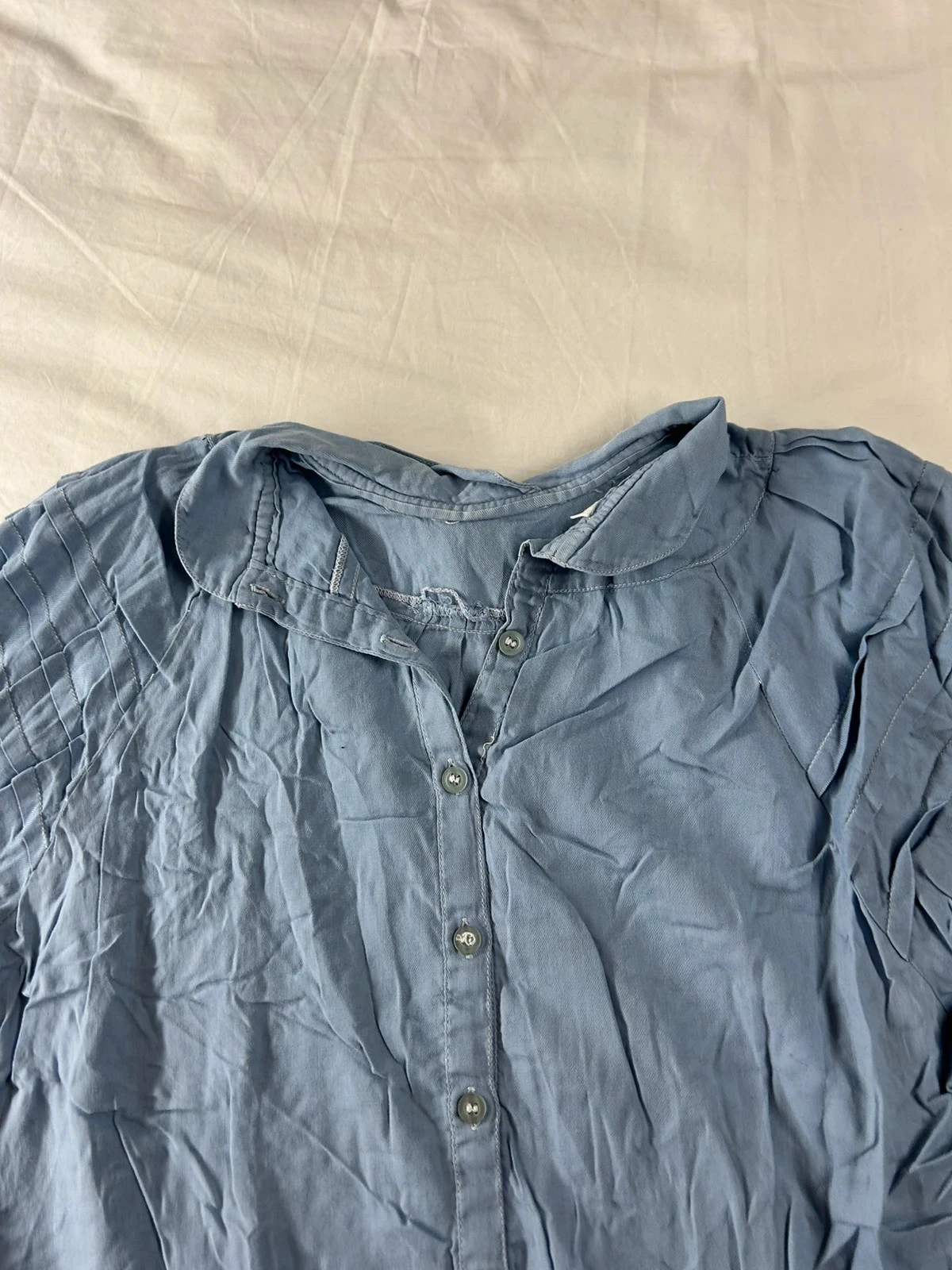 Chemise vintage bleu clair – photo 6